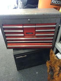 Old craftsman top tool box and tools