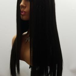 Long Black Straight Wig
