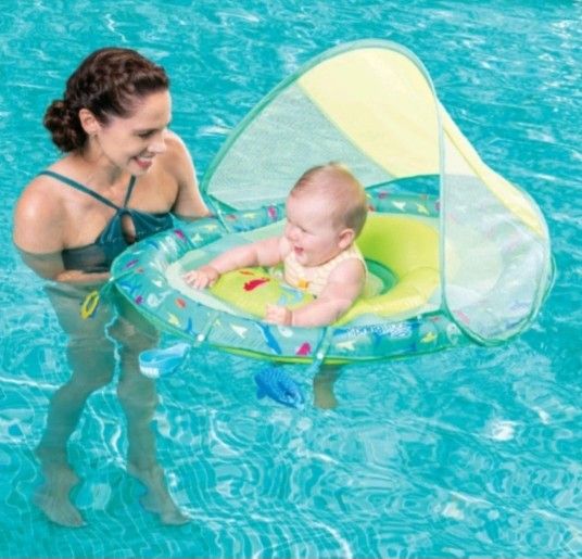 Swimways Sun Canopy Spring Float, Splash N Play 9-24M