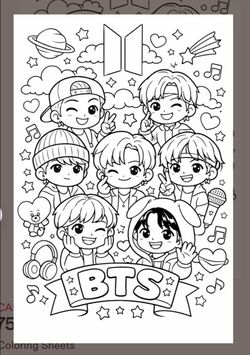BTS Coloring poster and banners for all occasions!