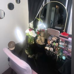 Black glass Top Table 
