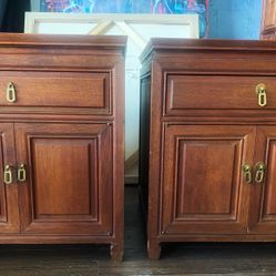 Vintage 1970s Teak Wood End Tables