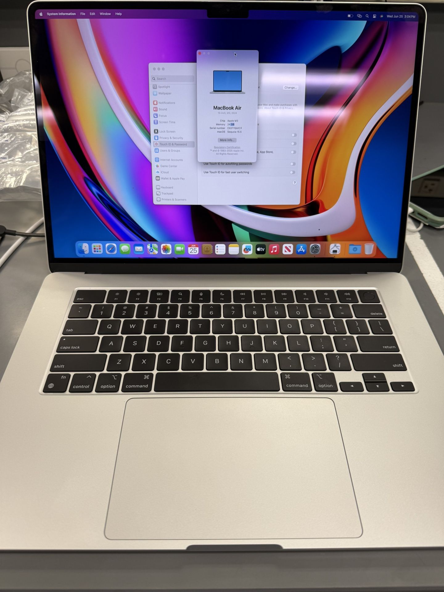 New Open Box 15” M3 Air 24gb Ram 1TB AppleCare Plus 2028!