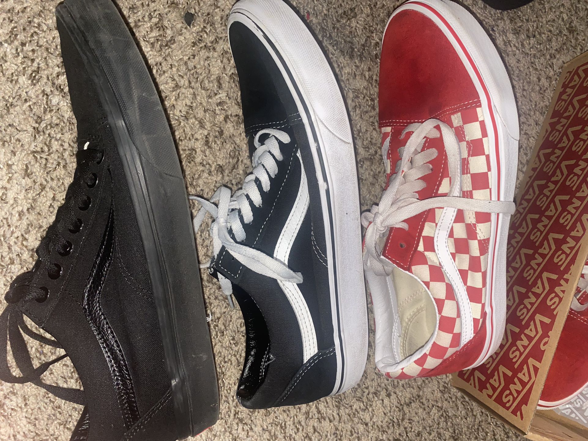 Old Skool Vans Size 11 $40 Each Or $120 For All 3  Pairs 