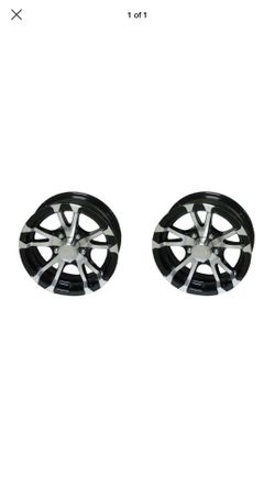 2. 15" 5 Lug x5 Avalanche Black Aluminum Trailer Wheels camper rv utility boat acc. 5x5 for Carson or big Tex trailer