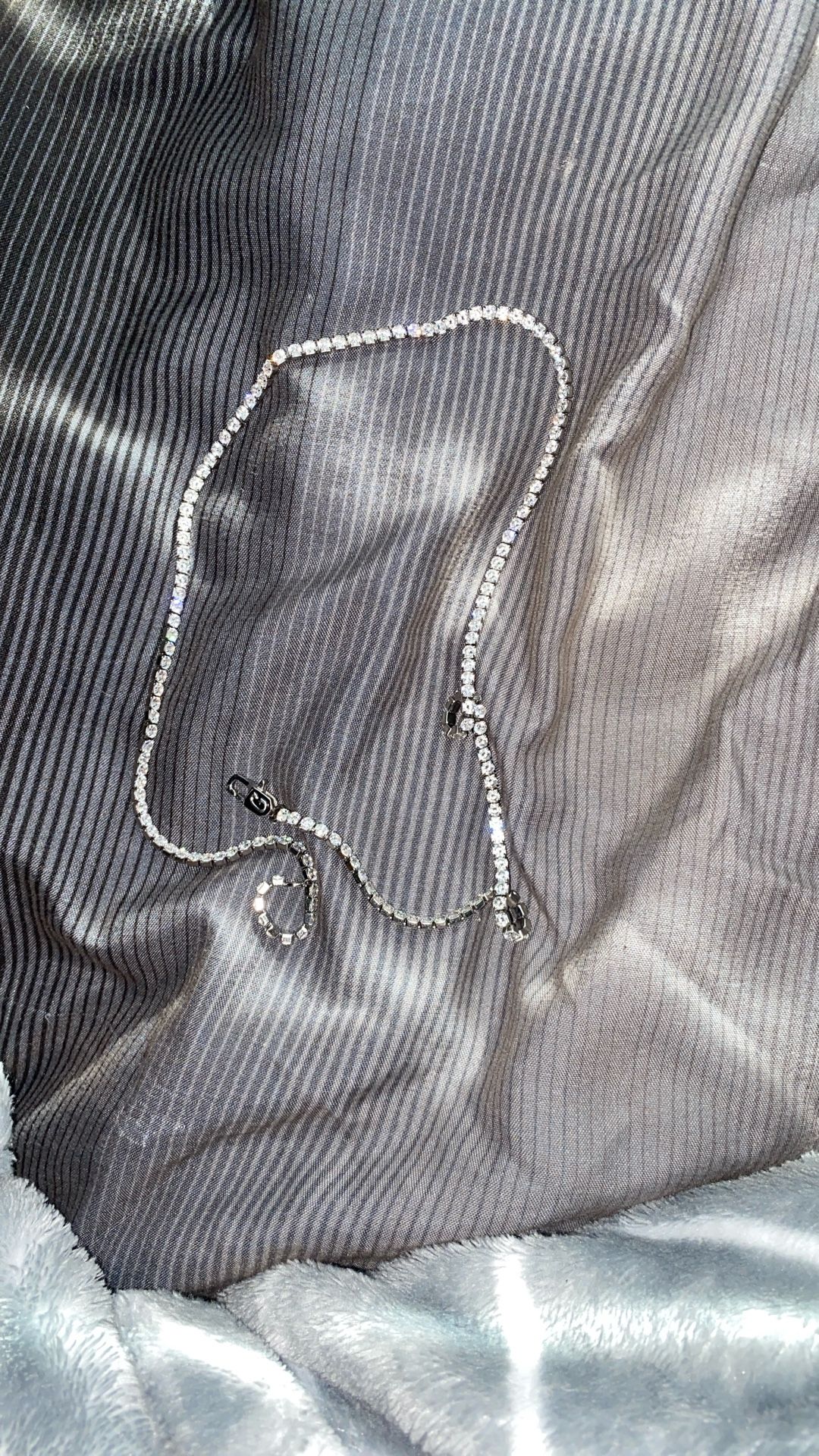 Gld Silver Micro Tennis Chain