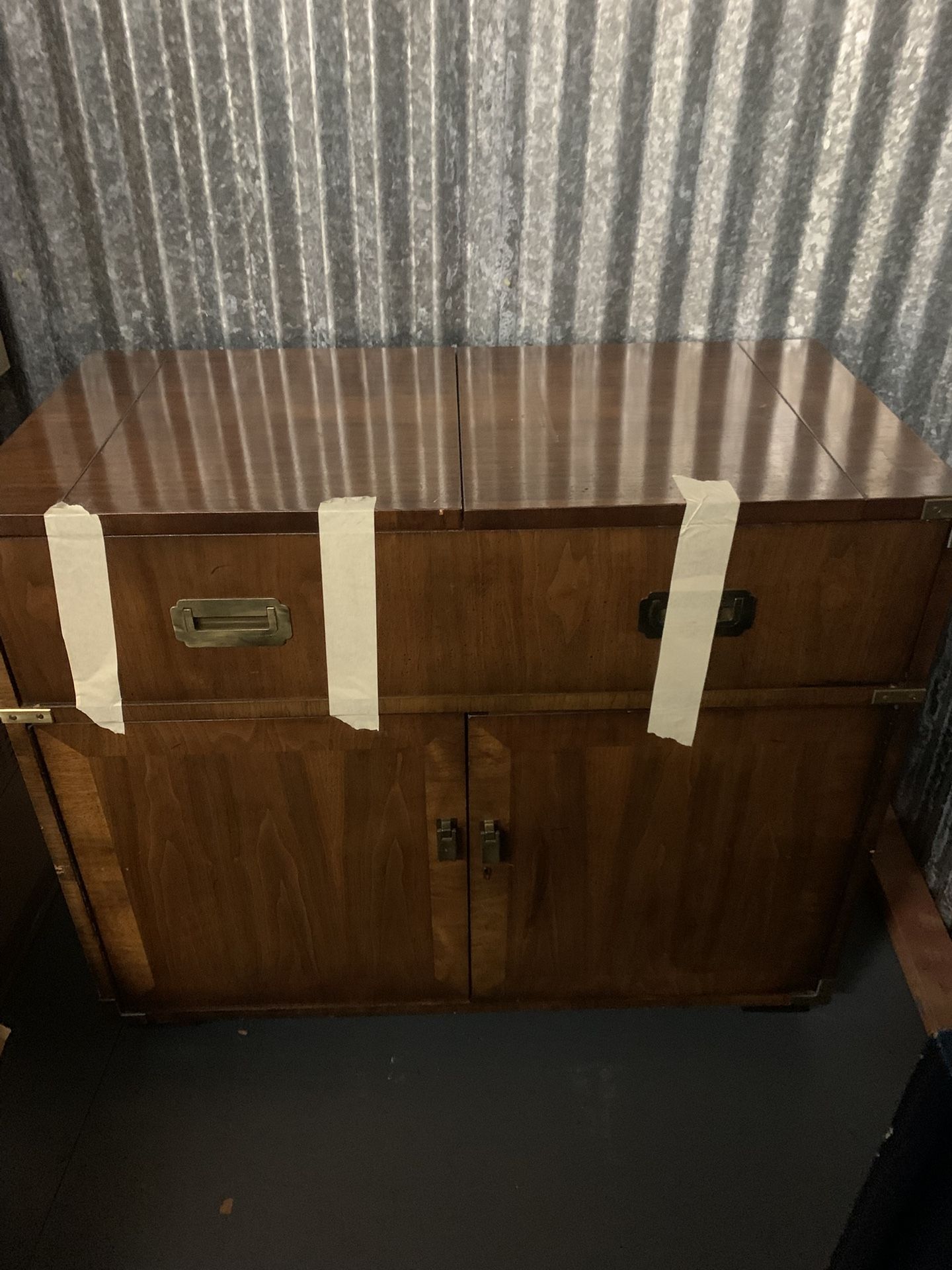 Asian Bar Cabinet Vintage Mid Century