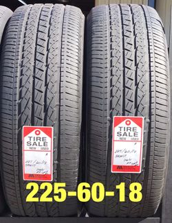 2 used tires 225/60/18 Bridgestone