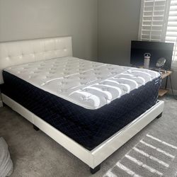 Full sized bed. Frame,  and headboard.