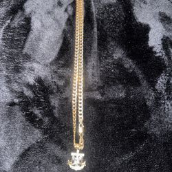 14 karat gold chain with 14k pendant