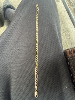 14k Figaro bracelet esclava