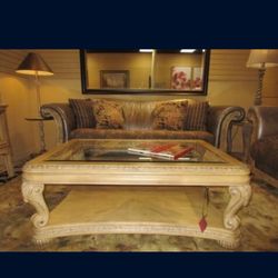 Antique Coffee Table With Corner Tables And A Buffet