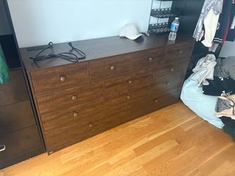 Brown 12 drawer dresser