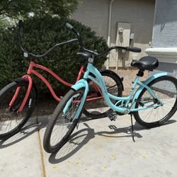 Siesta Beach Cruiser Bicycles+Bike Rack Stand