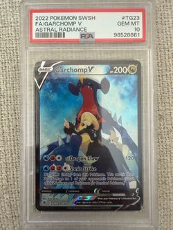 Pokemon 2022 SWSH/FA Garchomp v Trainer Gallery Holo Card TG23/TG30 Psa 10