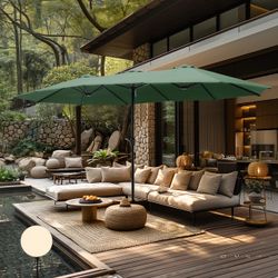 15ft Double-Sided Patio Extra Large Umbrella