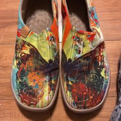 Size 9 Hand painted Toledo Butterfly Slip One Used Good Shape Cash Pick Up Venus