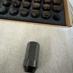Gm Black Lug Nut 24pc Brand New 