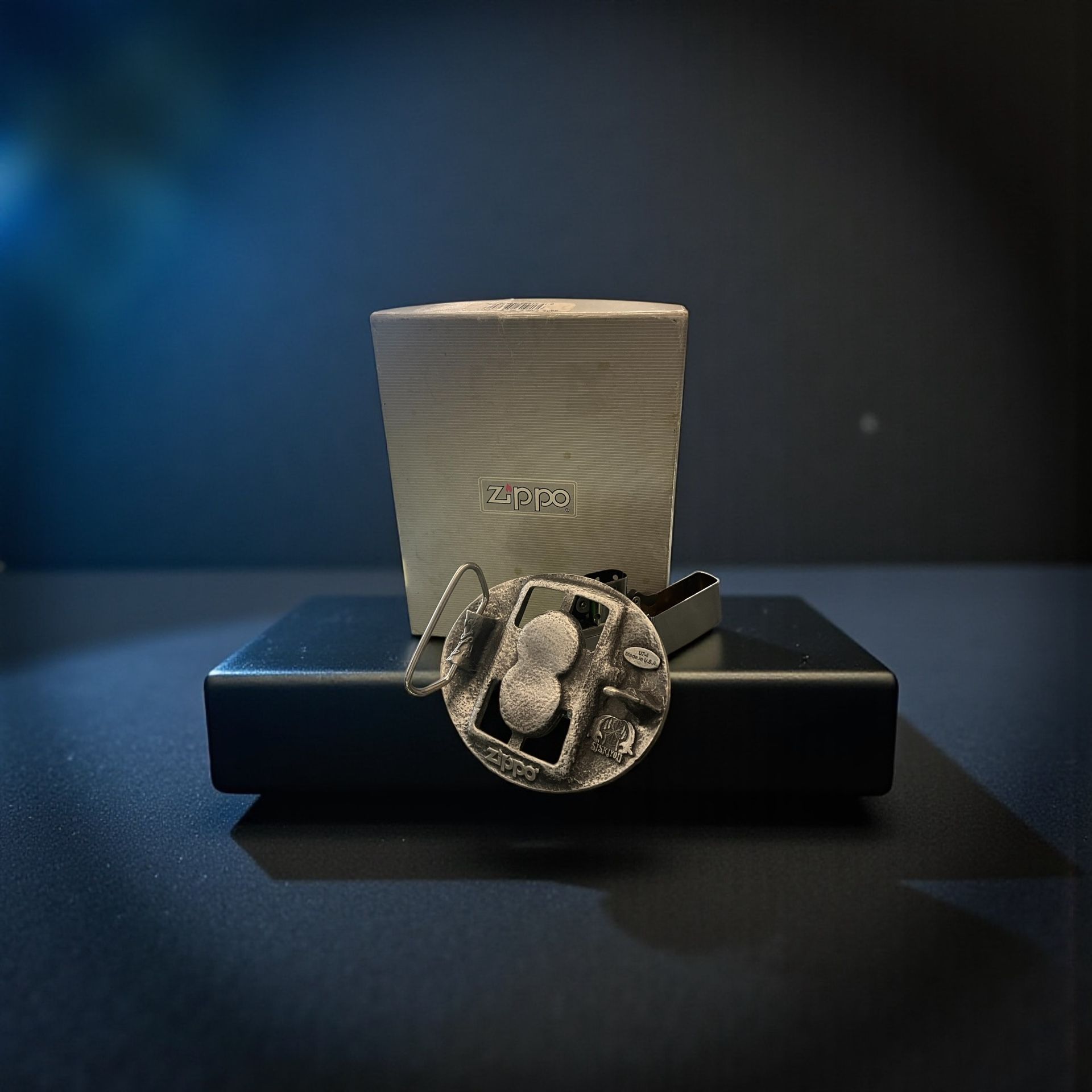 ZIPPO LIGHTER + BELT BUCKLE