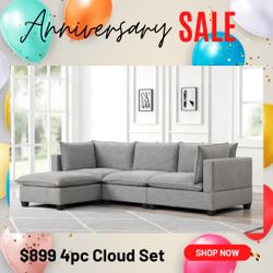 4 Pc Cloud Sofa Set
