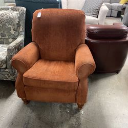 Rust Color Comfy Rolled Arm Armchair