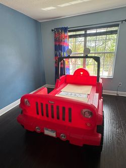 Jeep car twin bed + the curtain