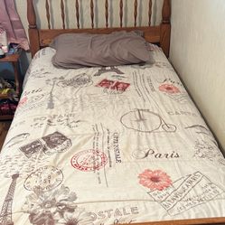 Set Of Beautiful Amish Made Twin Beds With Mattrises