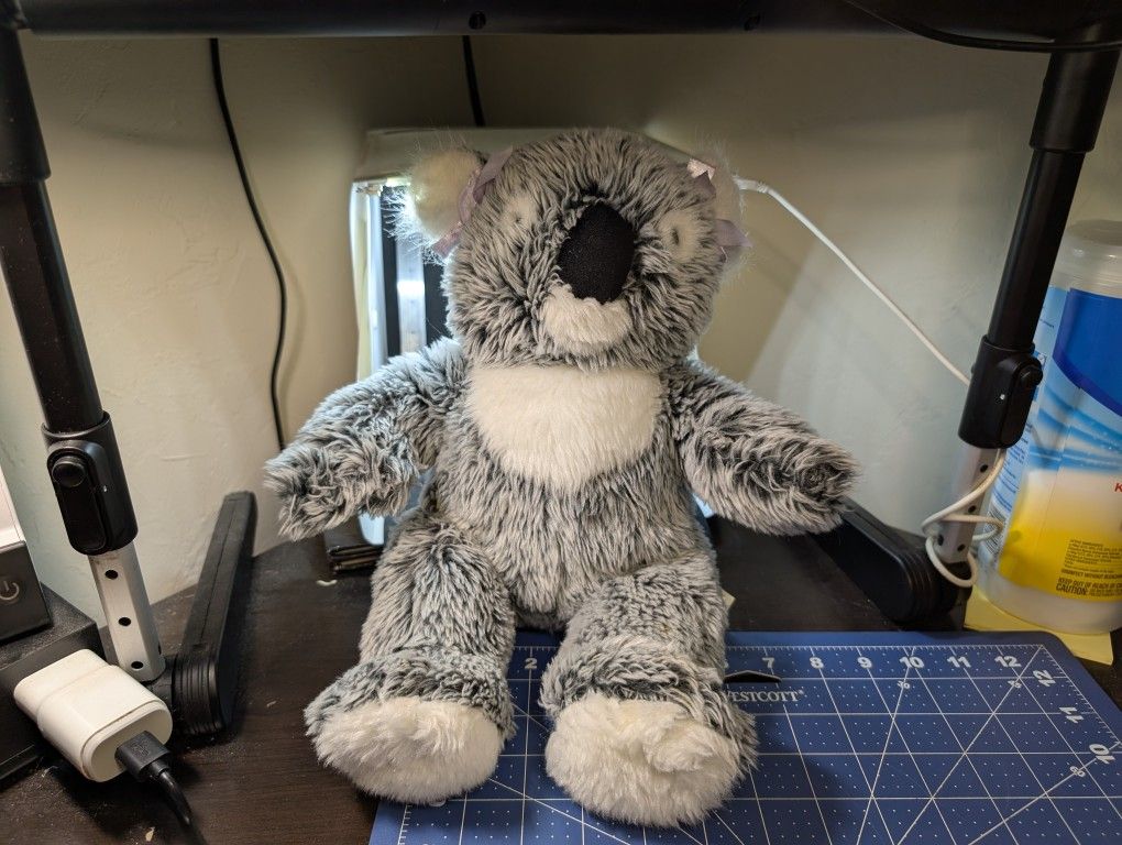 Build A Bear Koala Bear Soft Gray White Plush Realistic Stuffed Animal Toy