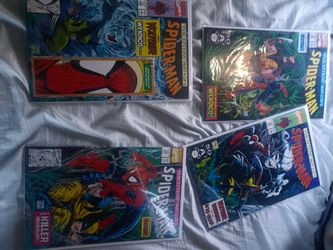 Vintage wolverine and spider man comics