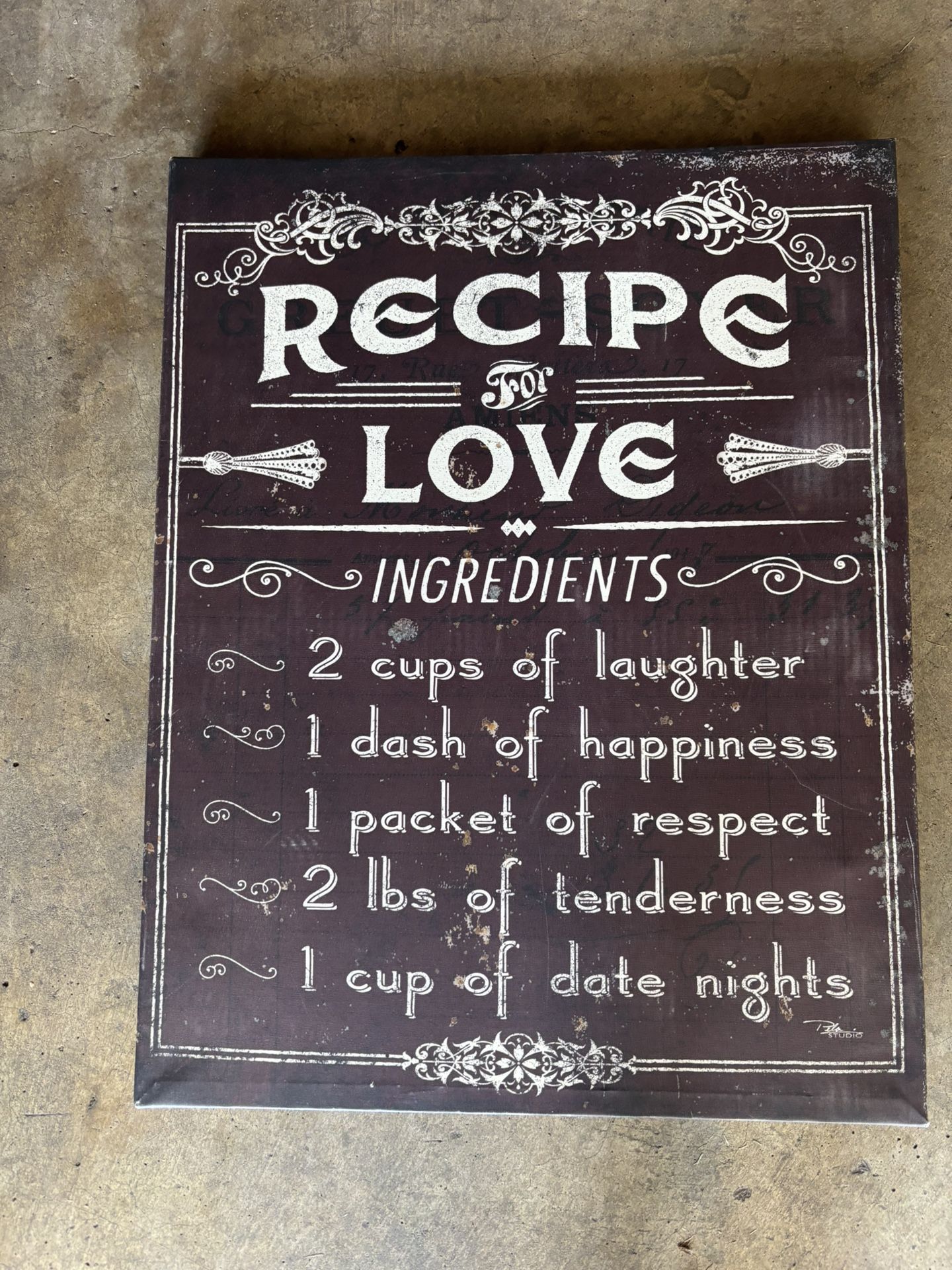 Recipe love Sign