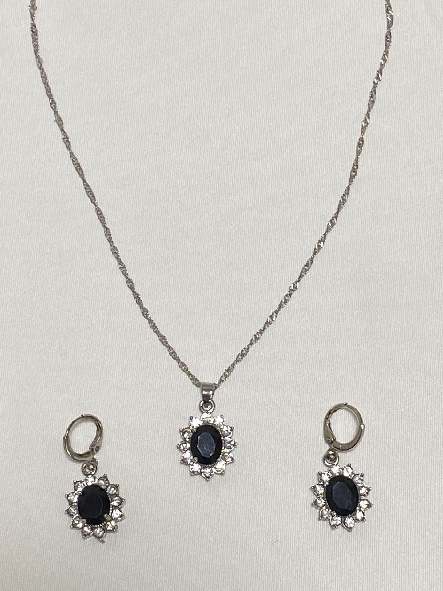 Beautiful Black Cubic Zirconia Jewelry Set