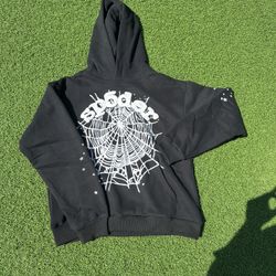 Black Og Web Spider Hoodie Size Large 