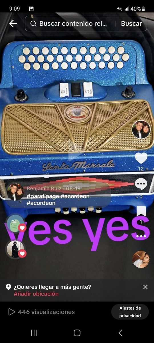 Acordeón Santa Marsala Vintaje Tono Fa 3 Cambios Home decor