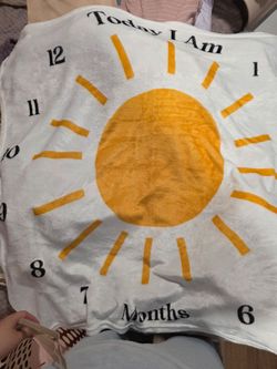 Milestone blanket with 3 other baby girl blankets
