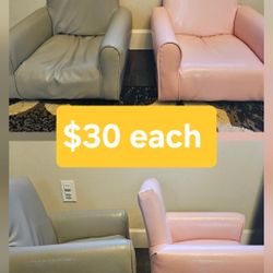 Toddler Swiveling Leather Rocking chairs