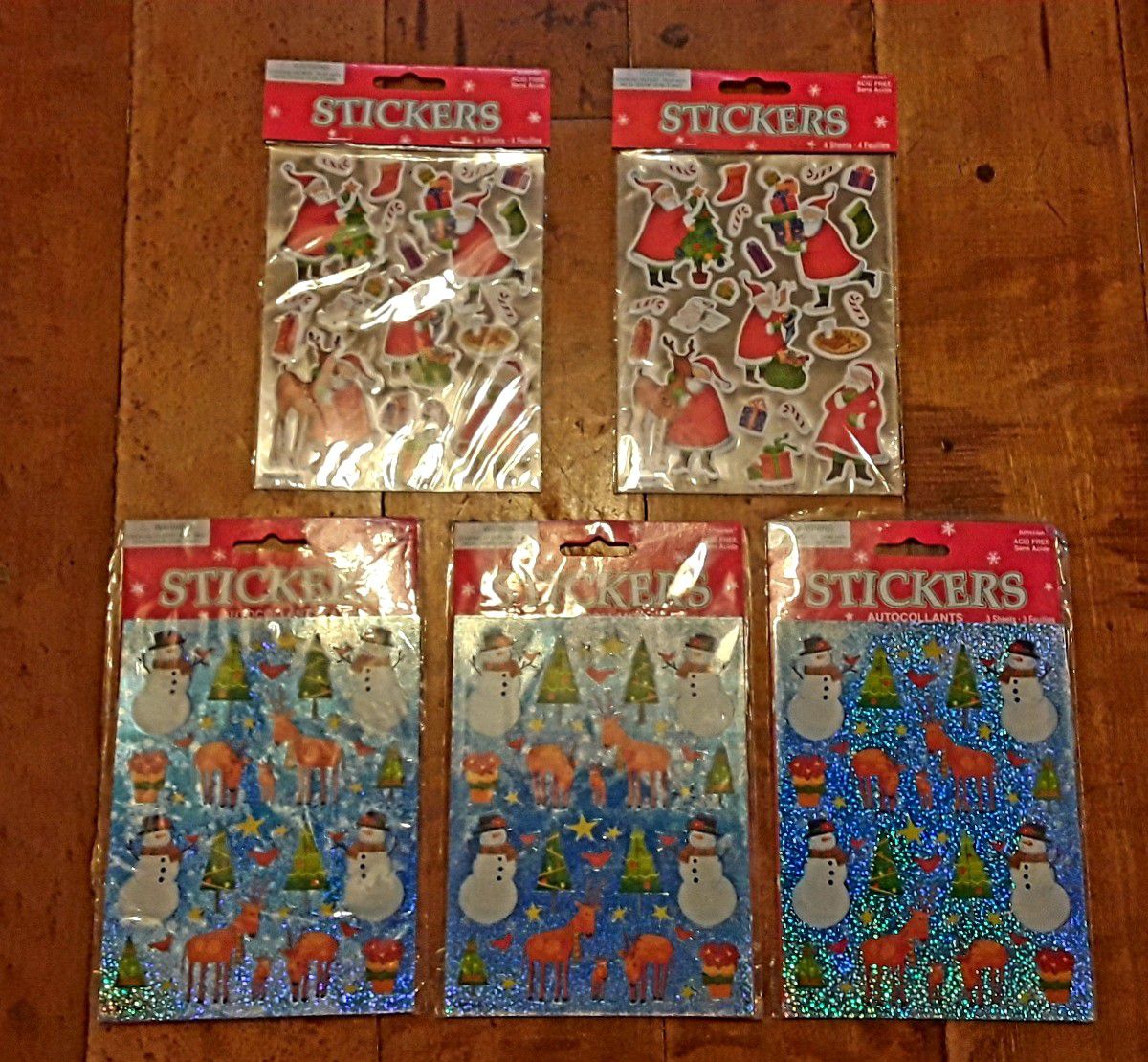 Christmas Holiday Stickers * 5 Packs
