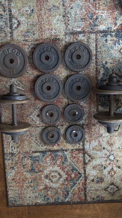 Vintage Cast Iron Weight Plates