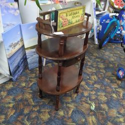 Small Stand With Center Drawer 