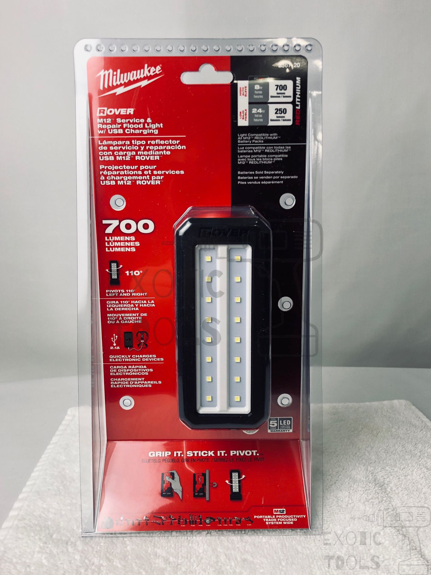New Milwaukee Tools M12 ROVER Service Repair Flood Light w/ USB Charging  for Sale in Mooresville, NC OfferUp