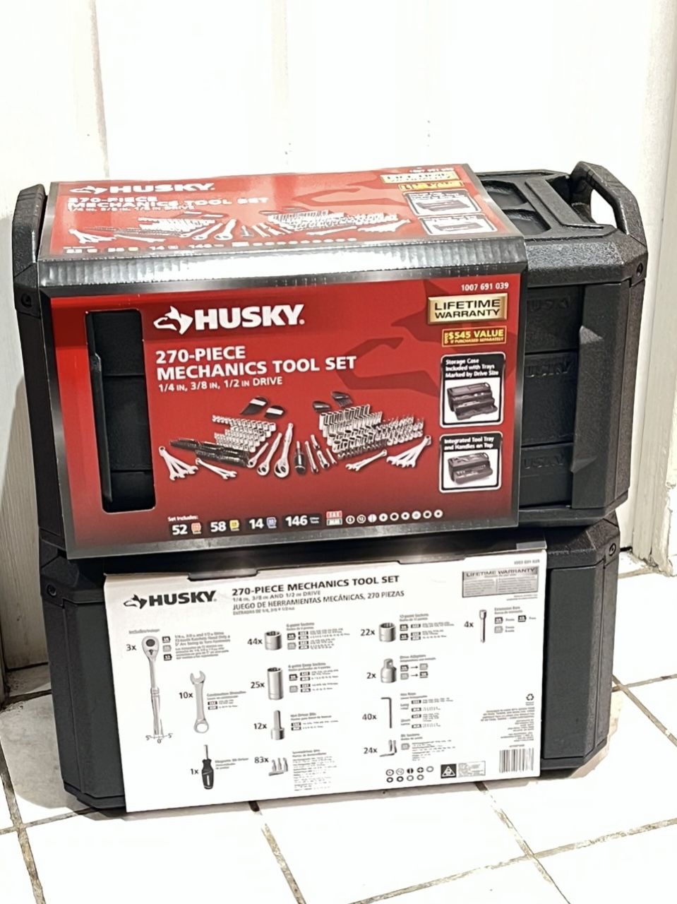 Husky New Mechanics Tool Set 270pcs $150 Each Set