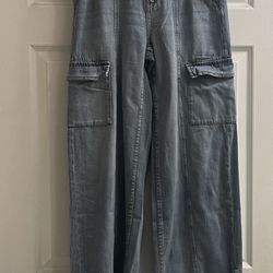 Brand New High Rise-Wide Leg Cargo Jeans In Sizes 2 & 14 Juniors $8.00 Each  