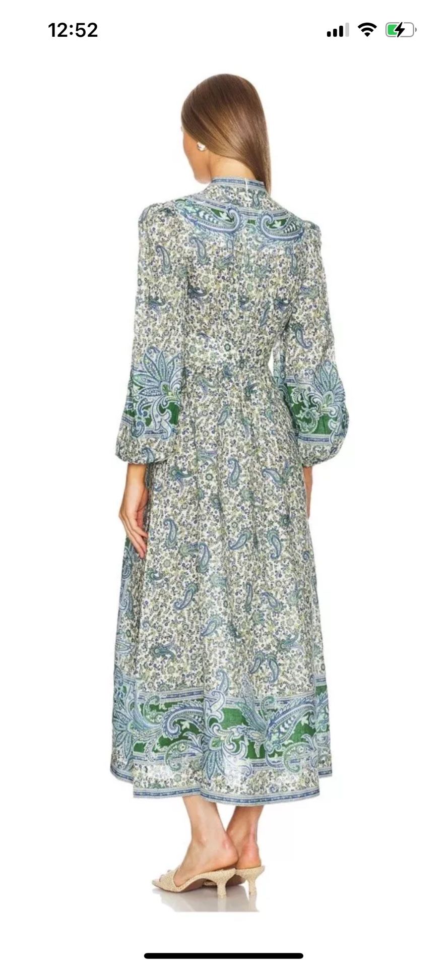 zimmermann ottie plunge midi dress Zimmermann Ottie Plunge Midi Dress