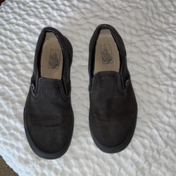Black Slip On Vans Size 3 Boys Shoes