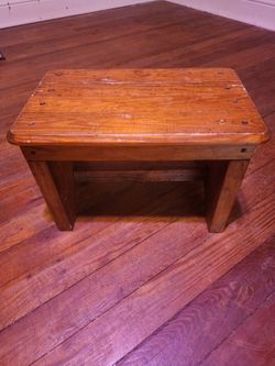 Rustic Solid Wood Step Stool