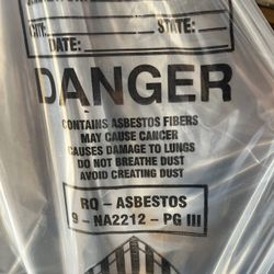 Asbestos bags.  