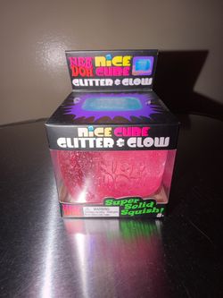 Nee Doh Nice Cube Glitter & Glow Squishy Toy