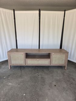 69" Boho Rattan TV Stand & Entertainment Center – BRAND NEW! 🪵✨
