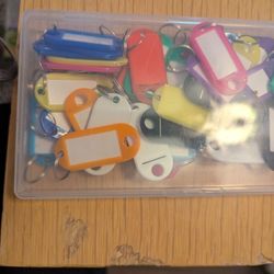 Brand New Key Rings With Colored Tags