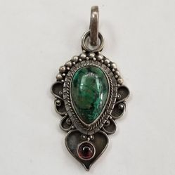 Sterling Silver And Stone Pendant 
