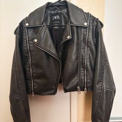 ZARA Biker Leather Jacket 
